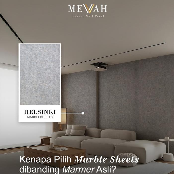 Mevvah Marble Series Wall Panel Motif Helsinki - Wall Panel Dinding