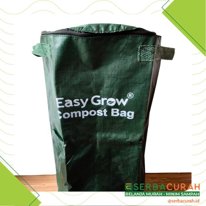 Easy Grow Compost Bag 80 L Komposter HDPE Hijau