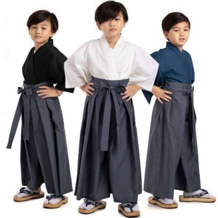 Yukata Hakama Kimono Anak Pria Wanita Ready Stok Cosplay Jepang Versi Celana