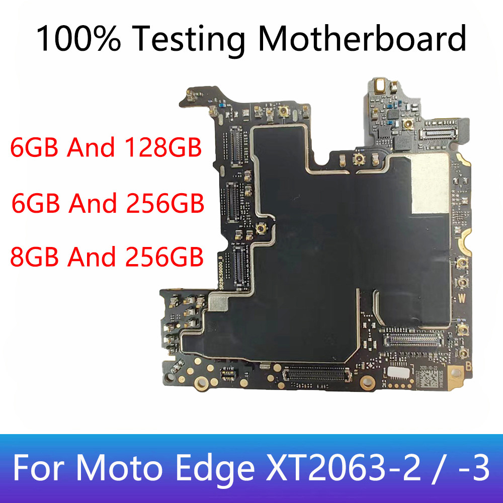 Original For Moto Edge XT2063-2 XT2063-3 Motherboard Mobile Electronic Panel Mainboard Circuits With