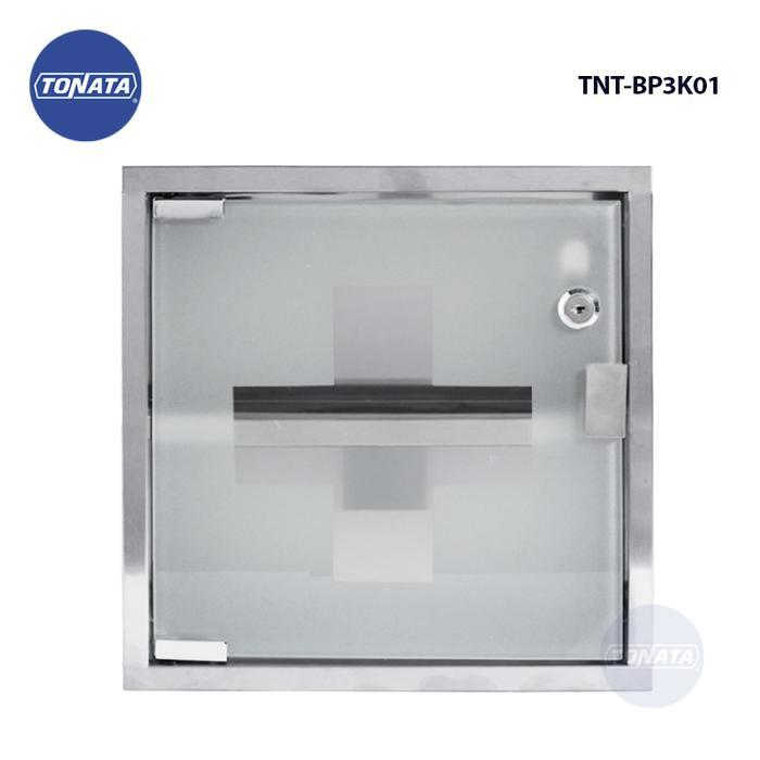 [NEW] KOTAK P3K / LEMARI OBAT BESI KACA STAINLESS 30 X 30 X 12 CM TONATA / TNT-BP3K01 / KOTAK P3K