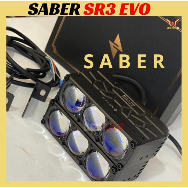 SABER SR3 EVO NEW MINI PROJIE LED PROJECTOR FOGLAMP LAMPU MOBIL