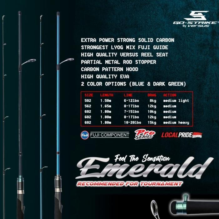 joran go strike versus emerald 150 165 180 cm carbon solid fuji ring