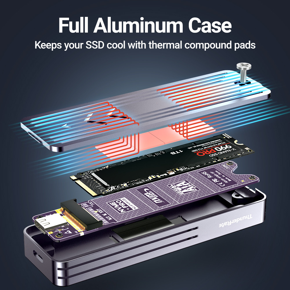 . Jeyi Visual Smart M.2 Nvme / Sata Ssd Enclosure, Usb 3.2 Gen 2 -