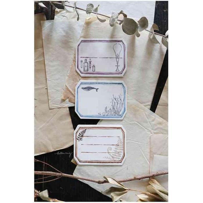 Lin Chia Ning Vintage Whale Note Paper Set 30 Pcs