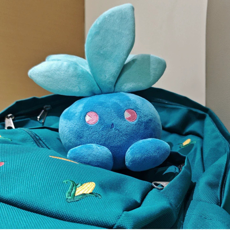 Pokemon Plush Toy Refreshing Soda Renew Series Oddish Chikorita Porygon Togepi Cute Doll Desktop