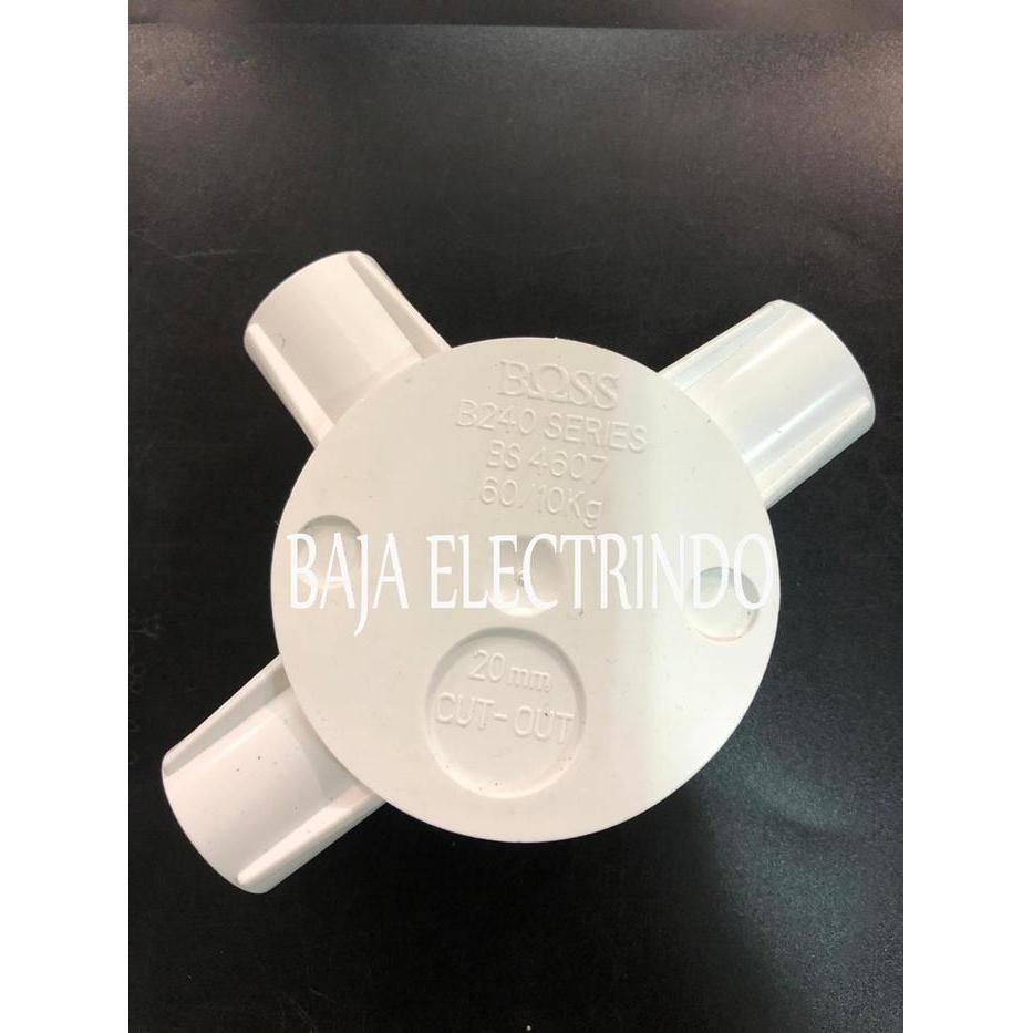T Dus Tdus Cabang 3 Putih 20Mm Merk Boss Per 50Pcs