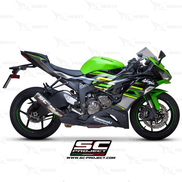SC Project CR-T Muffler Carbon Knalpot Slip On Kawasaki ZX-6R 636