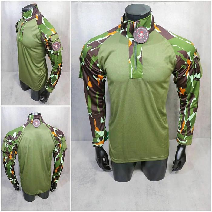 Kaos Bdu Combat Dryfit Loreng Pelopor / Loreng Brimob