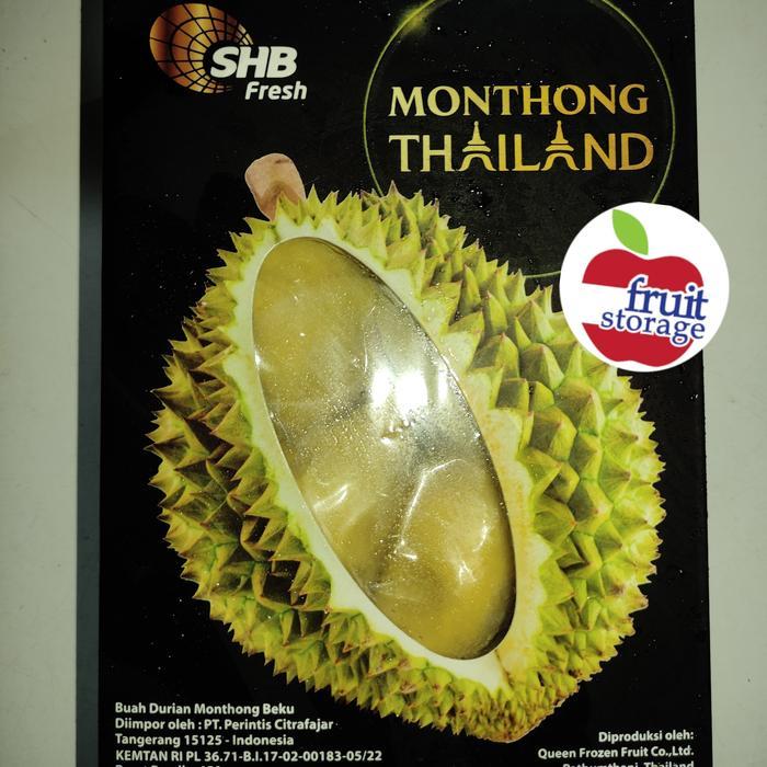 Durian Beku Frozen Monthong asli Thailand merk SHB / Durian Montong beku