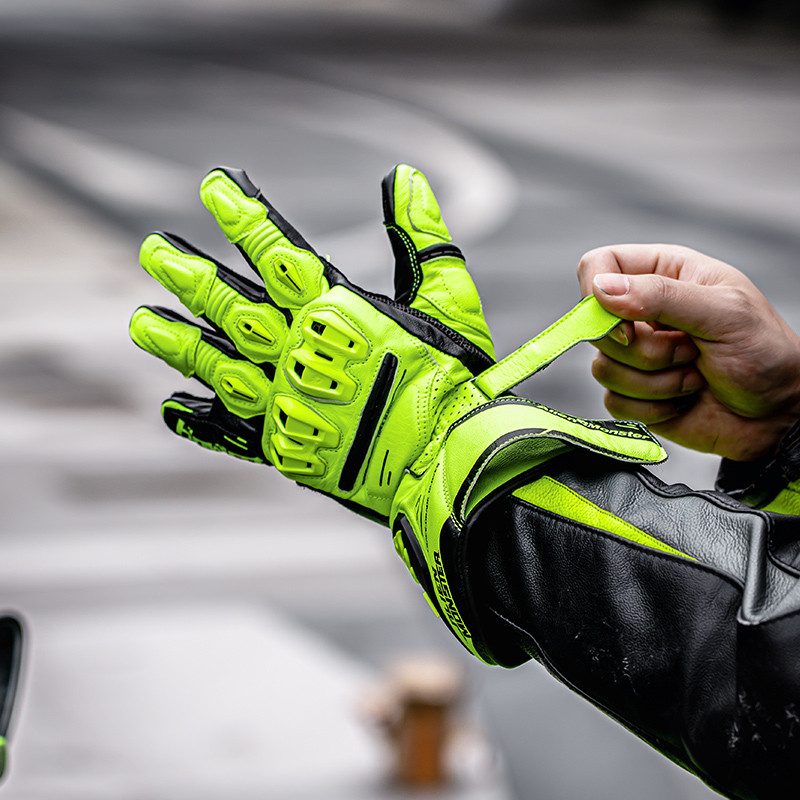 Waterproof Motorcycle Gloves Leather CE Certification Gloves Long Abrasion-Resistant Riding Gloves