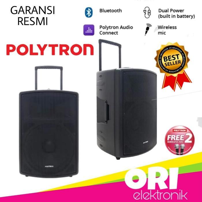 POLYTRON SPEAKER PORTABLE MEETING TROLEY PAS PRO 12F3 BLUETOOTH - speaker saja