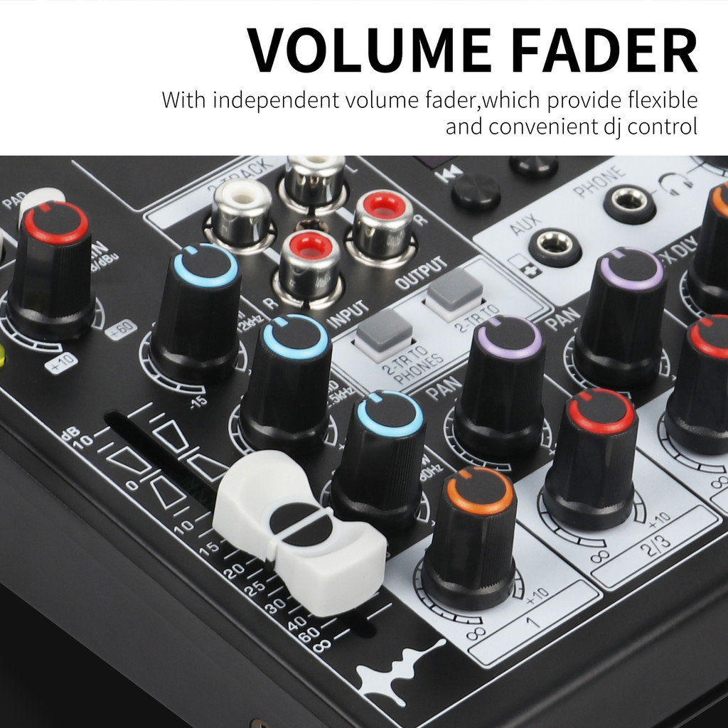 . Xtuga 5 Channel Audio Mixer Portable Professional Sound Mixing -