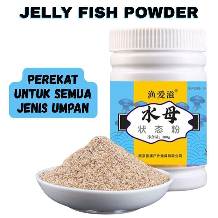 JELLY FISH POWDER 100 GRAM PEREKAT SEMUA JENIS UMPAN IKAN MAS BAWAL LELE PATIN