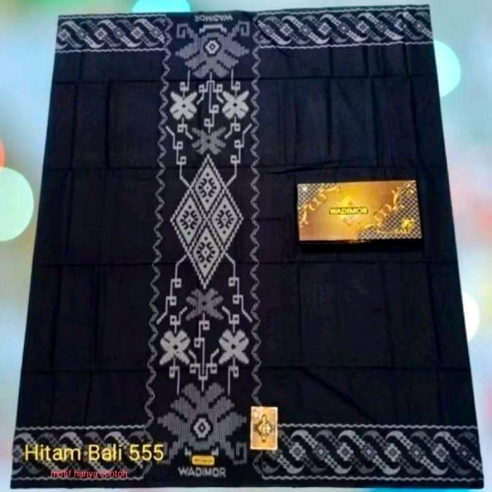 Cod Wadimor Sarung Wadimor Motif Bali Dan Wadimor Hitam Polos Kombinasi Hitam Batik Katun