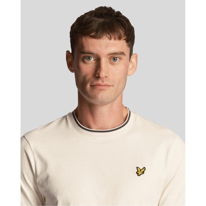 Lyle And Scott Tipped T-Shirt Chalk Original