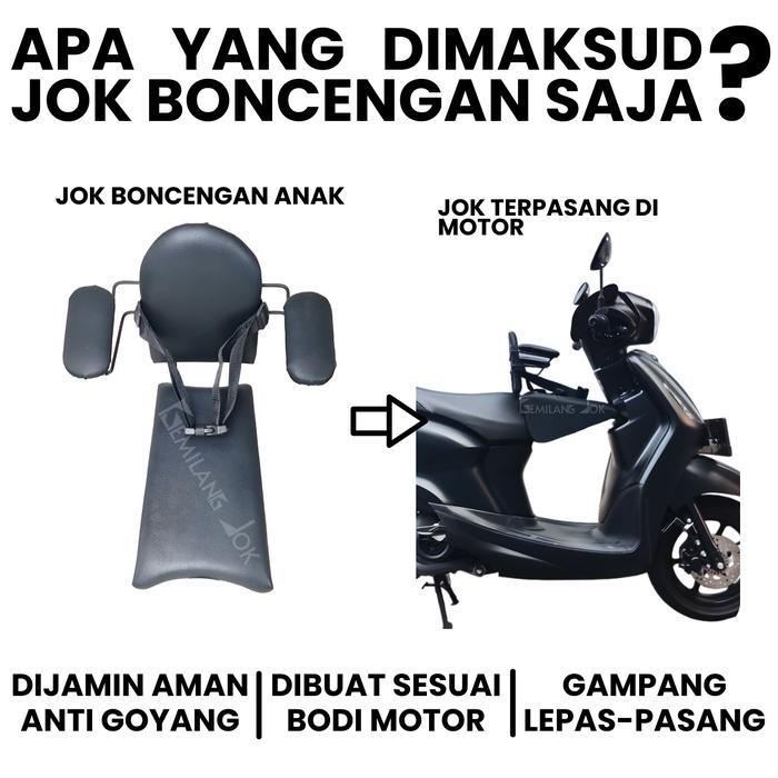 Kursi Jok Boncengan Anak Dudukan Portable Motor Matic Yamaha Filano - Dilengkapi Besi Sandaran