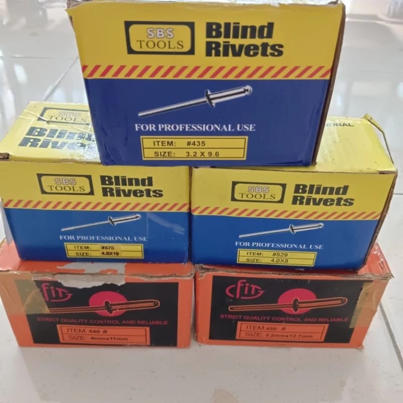 paku sekrup TEMBAK / paku sekrup RIVET / paku sekrup KELING / BLIND RIVET