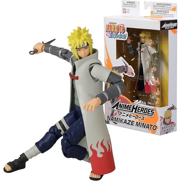 BANDAI Anime Heroes Naruto Action Figure Namikaze Minato | 17cm Namikaze Minato Figure