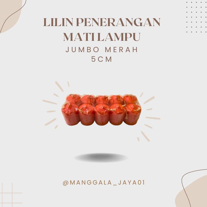 LILIN JUMBO MERAH 5CM - LILIN SEMBAYANGAN - LILIN MATI LAMPU