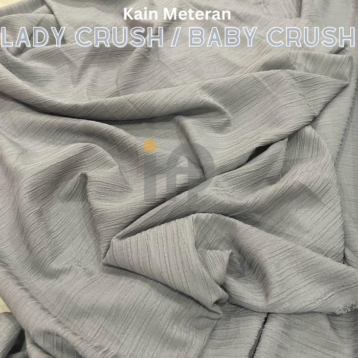 Kain Lady Crush Meteran / Baby Crush / Crinkle Salur / Krinkle Air Flow motif Kayu