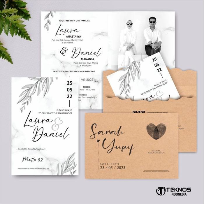 (50PCS) UNDANGAN PERNIKAHAN AMPLOP AESTHETIC - UNDANGAN NIKAH AMPLOP DOFF MATTE