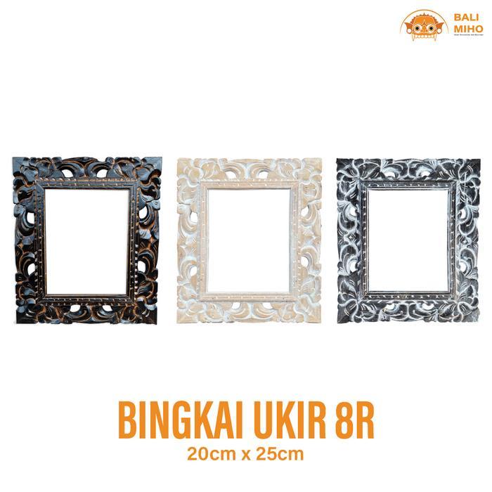 Bingkai Kayu Ukir 8R - Bingkai Foto - Bingkai Lukisan - Bingkai Kayu