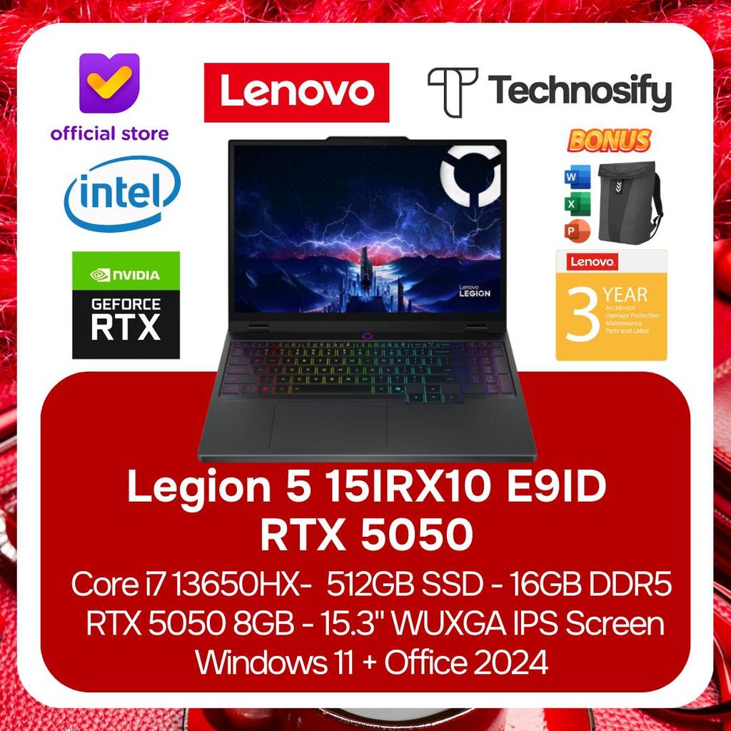 Lenovo Legion 5 15IRX10 E9ID Intel Core i7-13650HX 512GB SSD 16GB DDR5-4800 NVIDIA RTX 5050 8GB 15.3