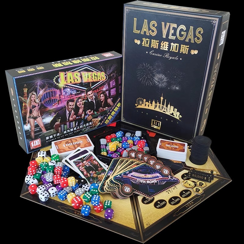 Las Vegas Board Game for Family and Party, Funny Table Game, Friends Entertainment, Strategy Game,