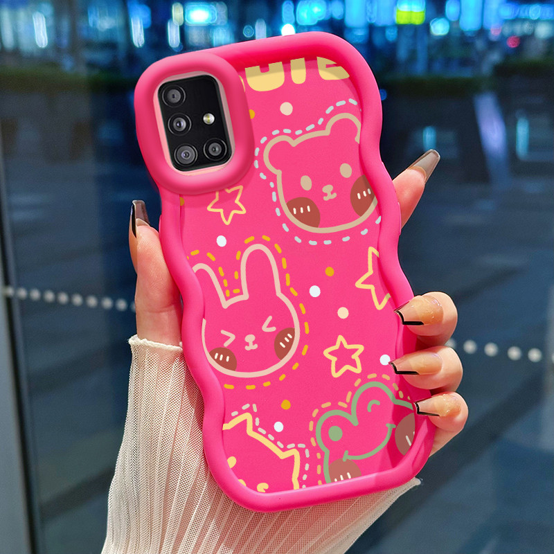 Casing Hp Untuk Samsung A51 M40s Case Kelinci Bintang Katak Kartun Cesing Polos Kasing Macaron gelom
