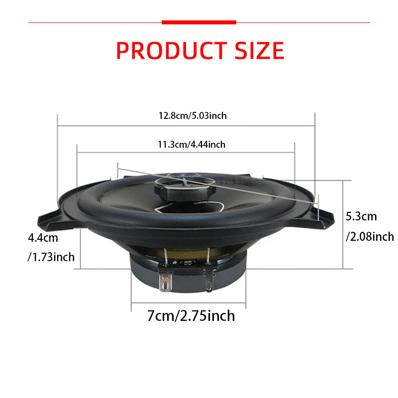 Car Speaker 5 Inch Vehicle Door Auto Audio Music Stereo Coaxial Subwoofer Full Range Frequency 320W