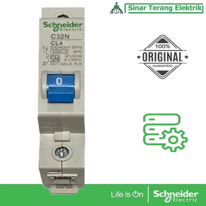 Mcb C32N 1P 2A Cl2 Cl4 Schneider Electric Pln Kepala Biru #Gratisongkir