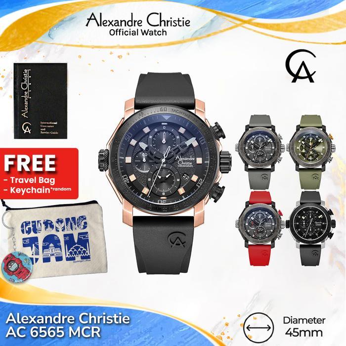 PROMO BESAR Alexandre Christie Pria AC 6565 MCR AC6565 AC6565MCR Rubber Strap