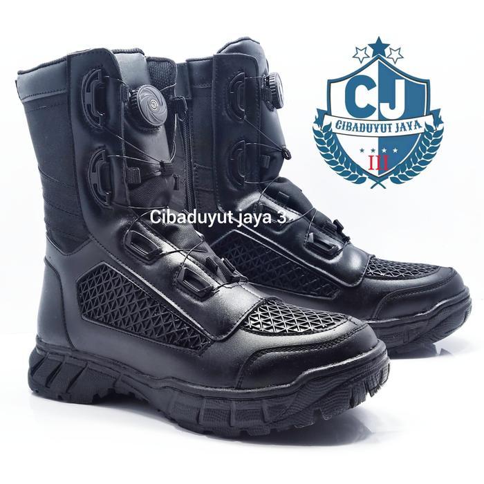 SEPATU PDL TALI PUTAR TACTICAL PRIA HITAM PDL BOOTS WATERPROOF SEPATU PDL TNI POLRI BRIMOB SEPATU