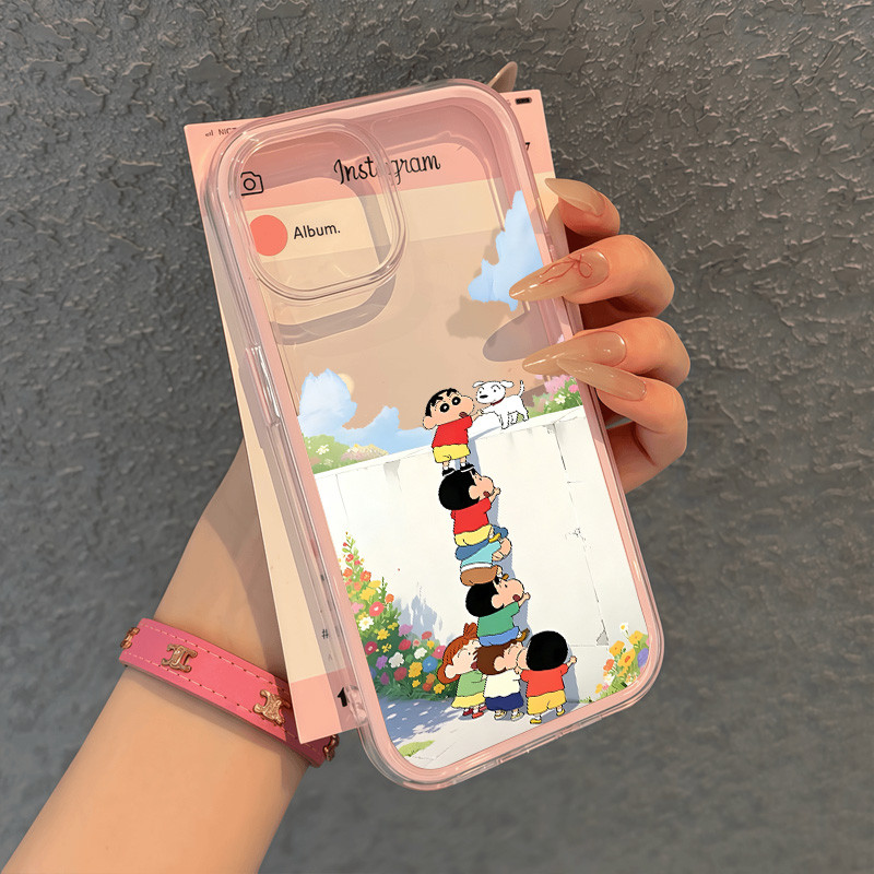 Adorable Crayon Shinchan Cute Case Hp Samsung A37 A57 S26 A07 A17 5G A06 A16 A56 S24 S25 S23 S22 Ult