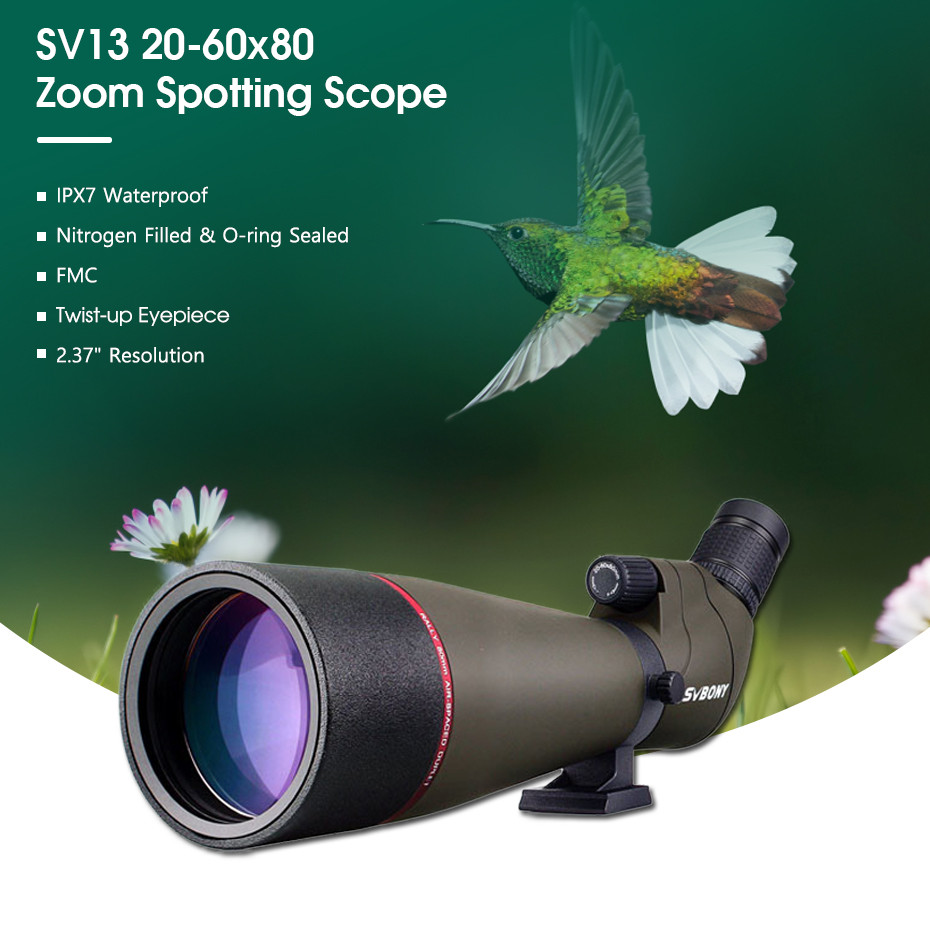 . Svbony Bird Watching Telescope Sv401/Sv411/Sv13 20-60X80 Spotting -