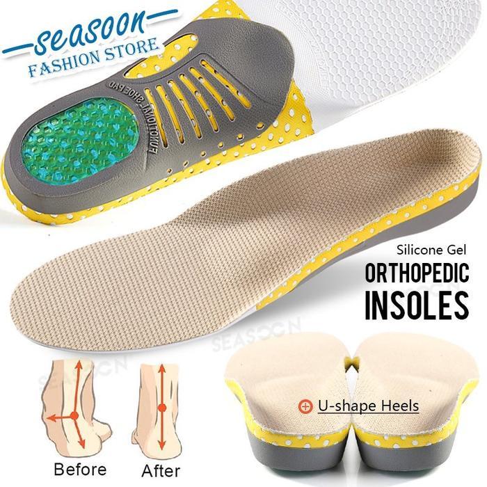 Premium Orthotic Gel Sol Ortopedi Datar Kaki Kesehatan Sole Pad Untuk Sepatu Insert Arch Dukungan