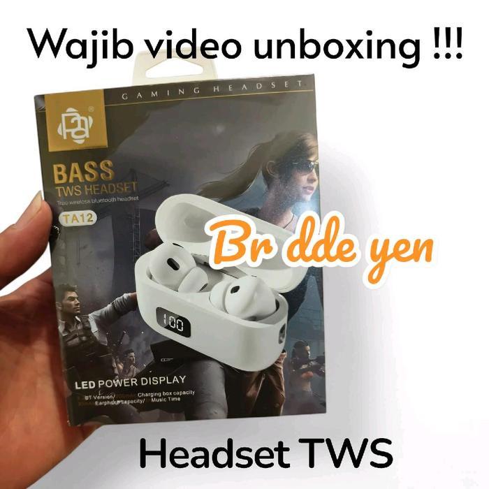 HEADSET For BLUETOOTH PAPADA TA12 . HENSET WIRELESS EARPHONE HANDSFREE