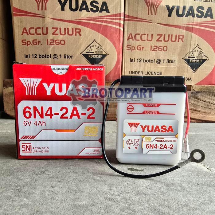 Aki Yuasa 6N4-2A-2 Motor Yamaha DX-100, LS-3, RX Spesial, V-75, YT-115 *