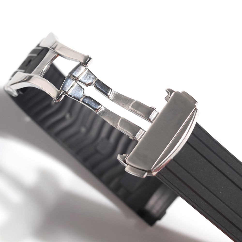 Original Design 20mm Fit For Omega Seamaster 300 Rubber Strap FDA-Approved Fluoroelastomer