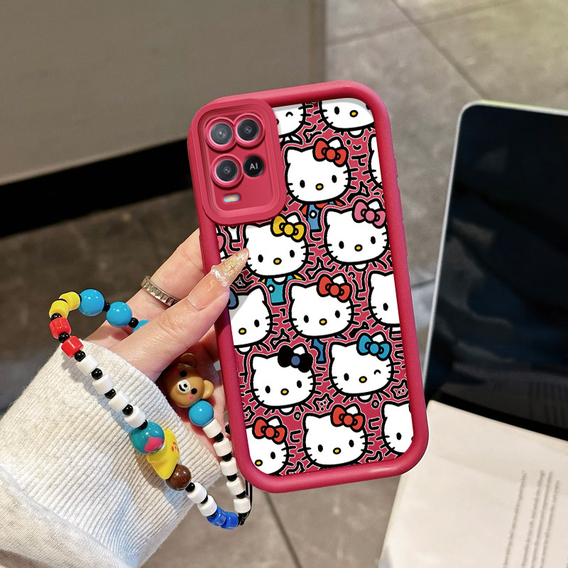 Casing Hp untuk OPPO A54 Case Casing pola kucing lucu Silikon Cesing Softcase Kasing HP mewah Akseso