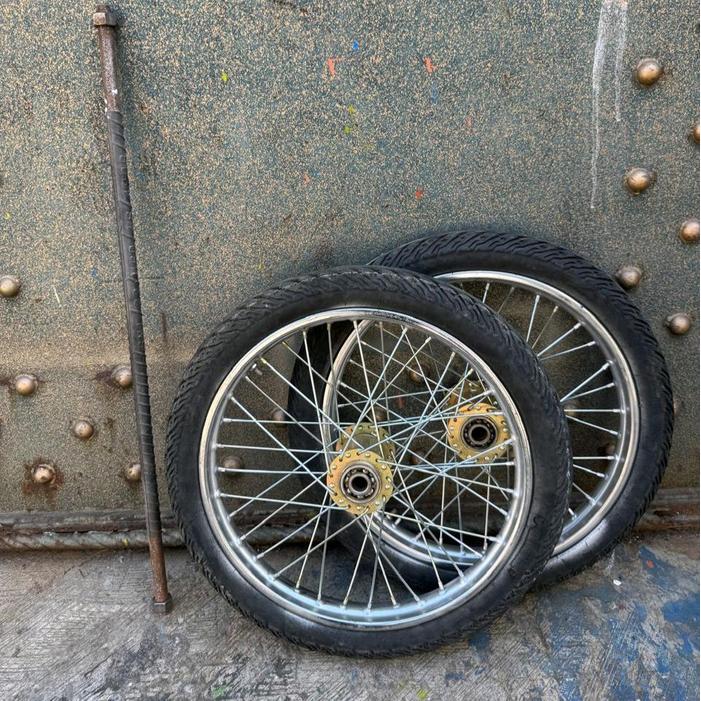 Roda Gerobak Jari Motor Ring 17 (Sepasang Roda & As)