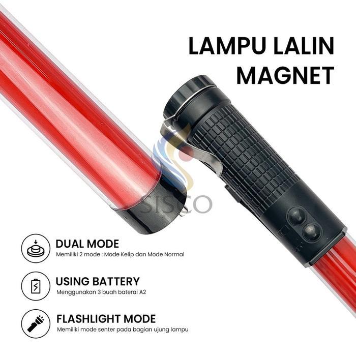 "New" Lampu Lalin Magnet Senter Lalin Parkir Security Parkir Lampu Lalu Lintas Dengan Pluit dan