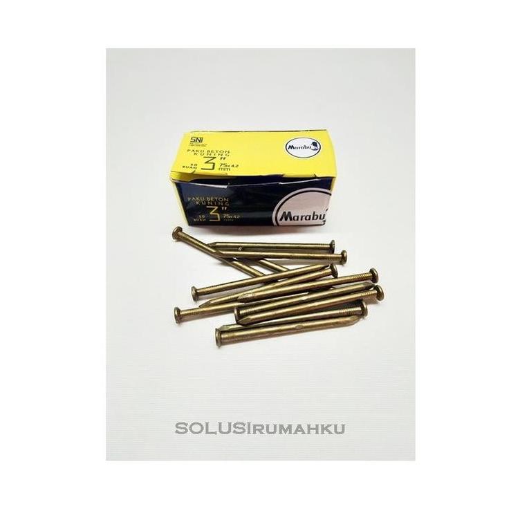 Terlaris Per DUS Paku Beton Kuning MARABU 3" / Paku Beton 7 CM SALE