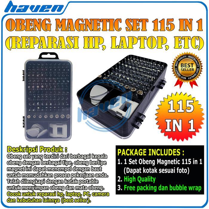 Obeng Set 115 In 1 HP Full Set Lengkap Original / Obeng Hp Full Set 115 In 1 Set Torx Kunci Alat