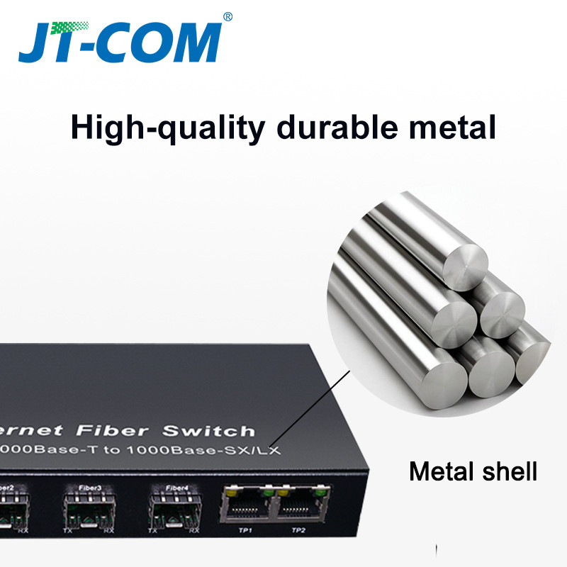 . Gigabit Sfp Fiber Switch 1000Mbps Optical Media Converter 4 * Sfp -
