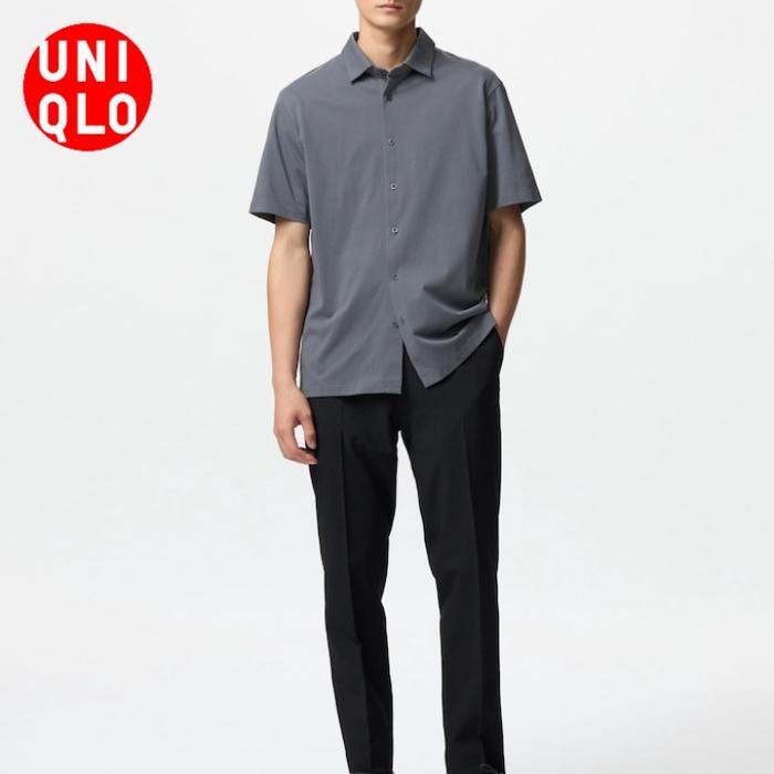 Airism Katun Kaos Polo Lengan Pendek Kancing Full