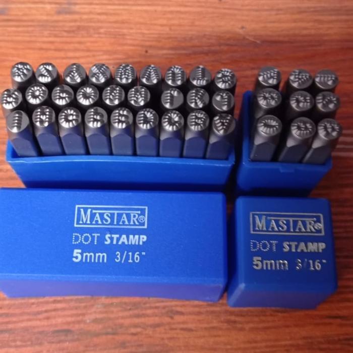 SALE MASTAR Huruf ketok dan angka 5 mm Bintik Termurah