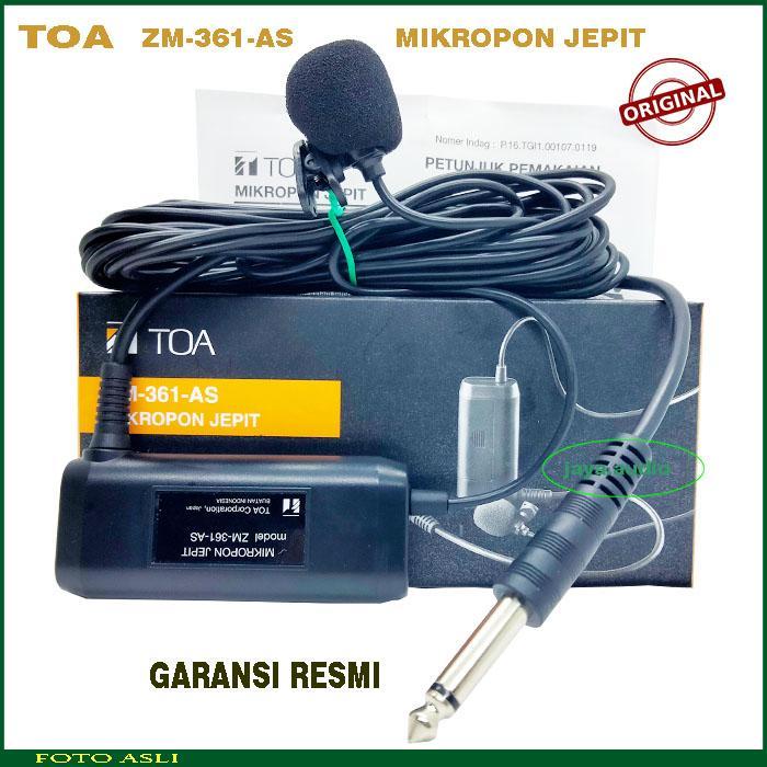 Microphone Toa Zm-361 As Mik Kancing Mic Jepit Original Toa Mik Clip On Mikrofon Imam Masjid Ori