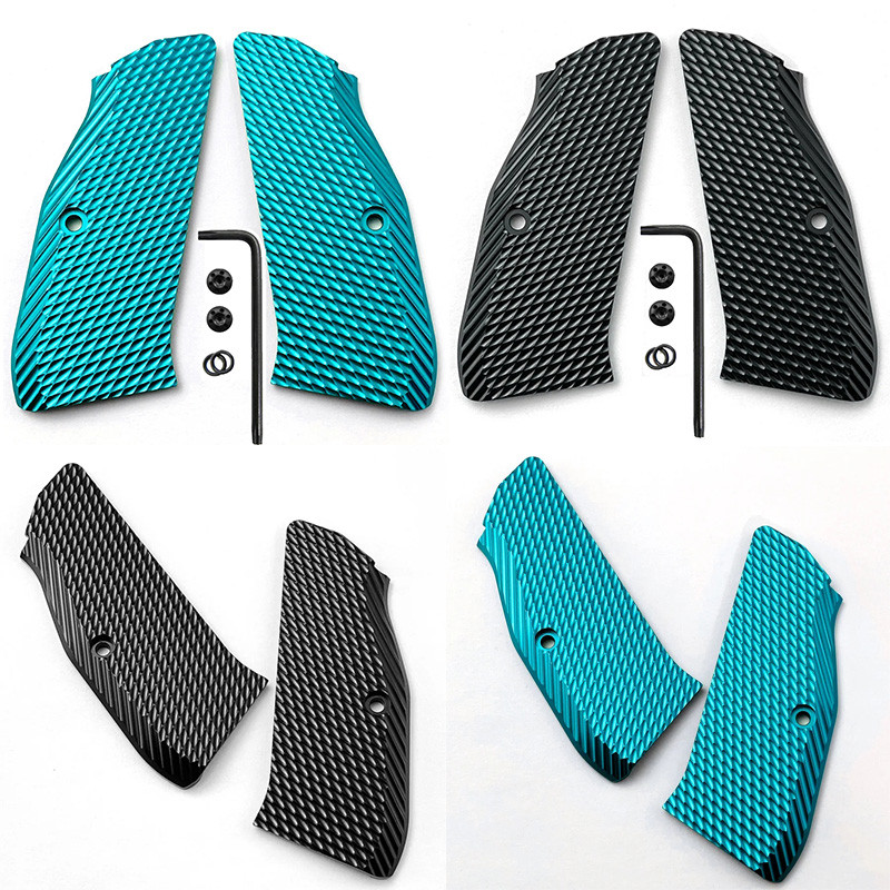 1 Pair Aluminium Alloy CZ75 Grips Handle Patches for CZ 75 Full Size, SP-01 Series Shadow 2 75B